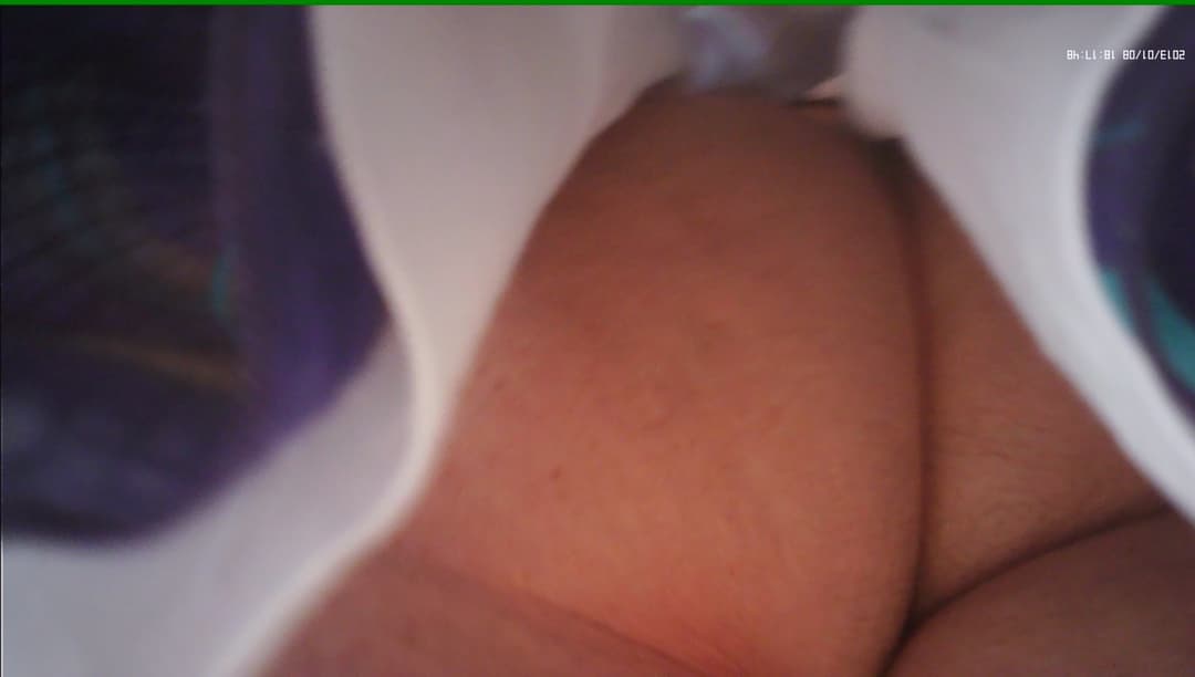 Cheating mature nurse Solange upskirted panty or pantyless