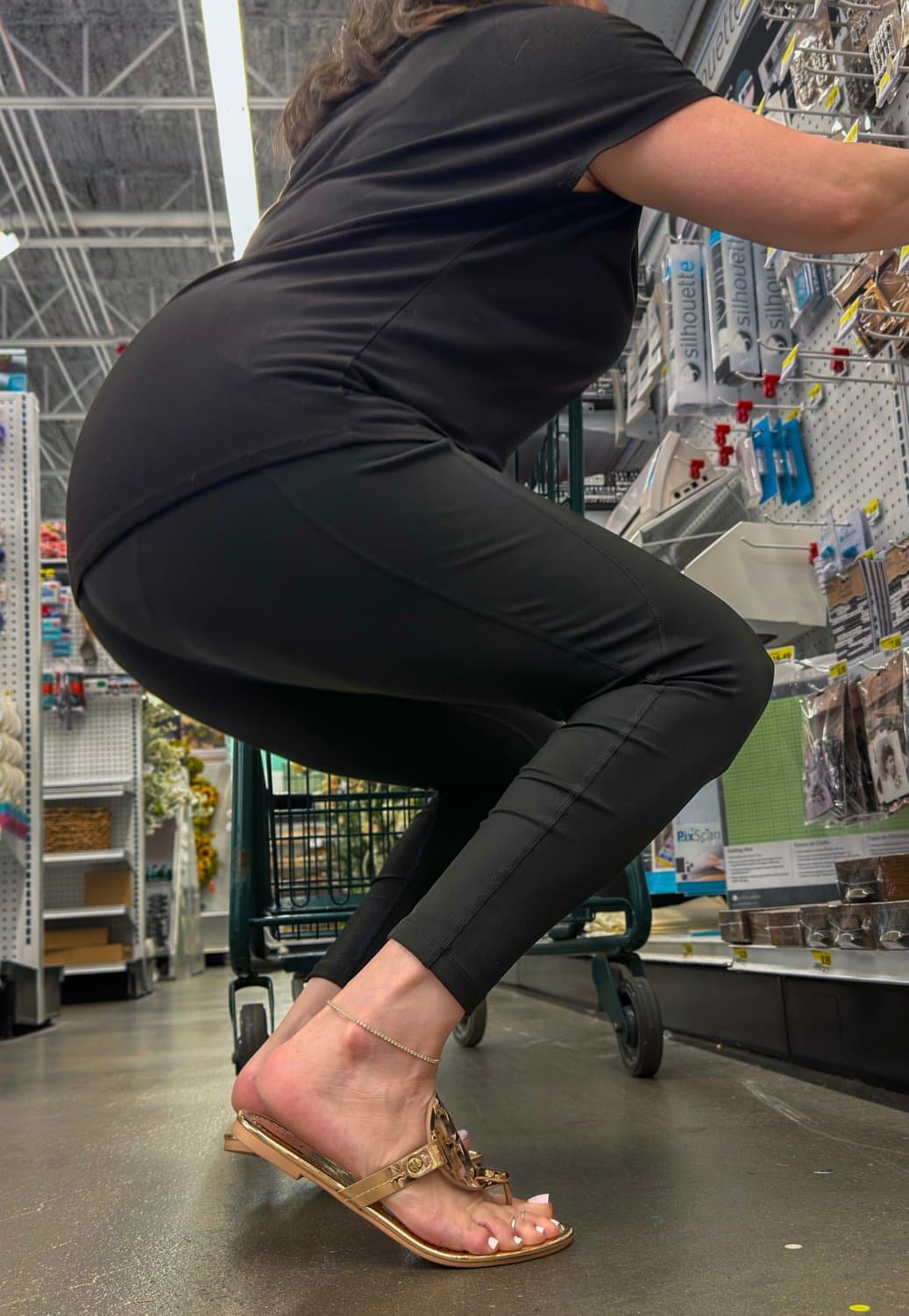 Bought my moms friend new sandals & she posed for me in public ?