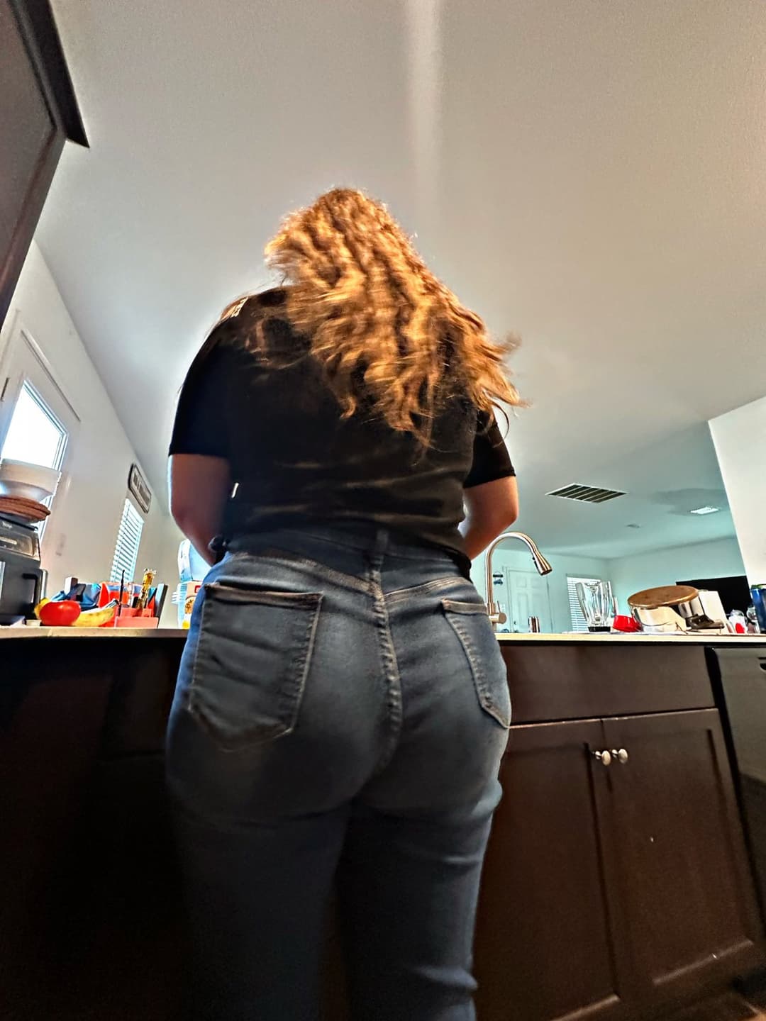 POV Caught Creepshots Fat Ass Pawg Mom caught you and lets you eat her ass and fuck her anal 100%