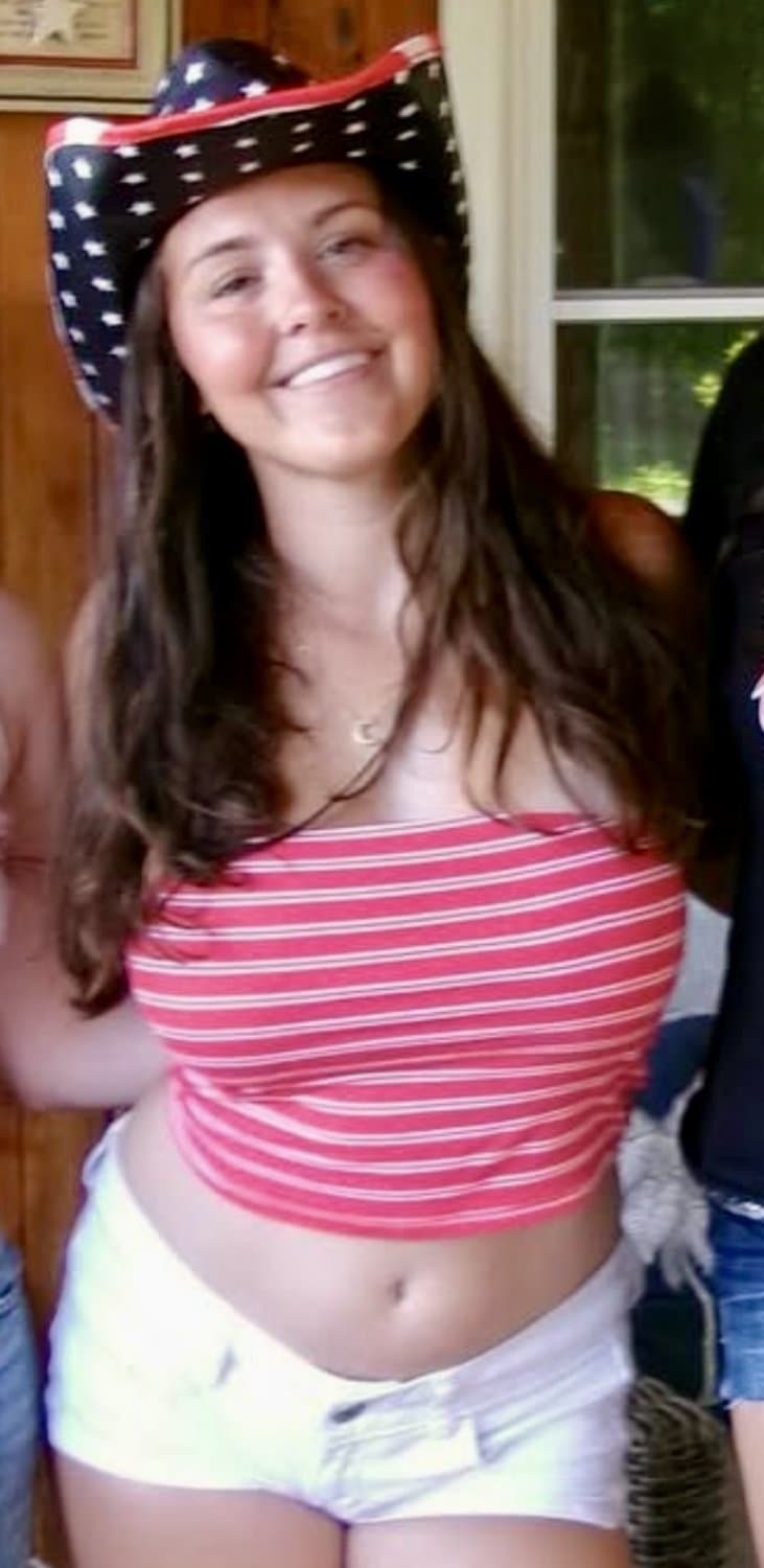 Carolyn’s tits sparkle on Fourth of July