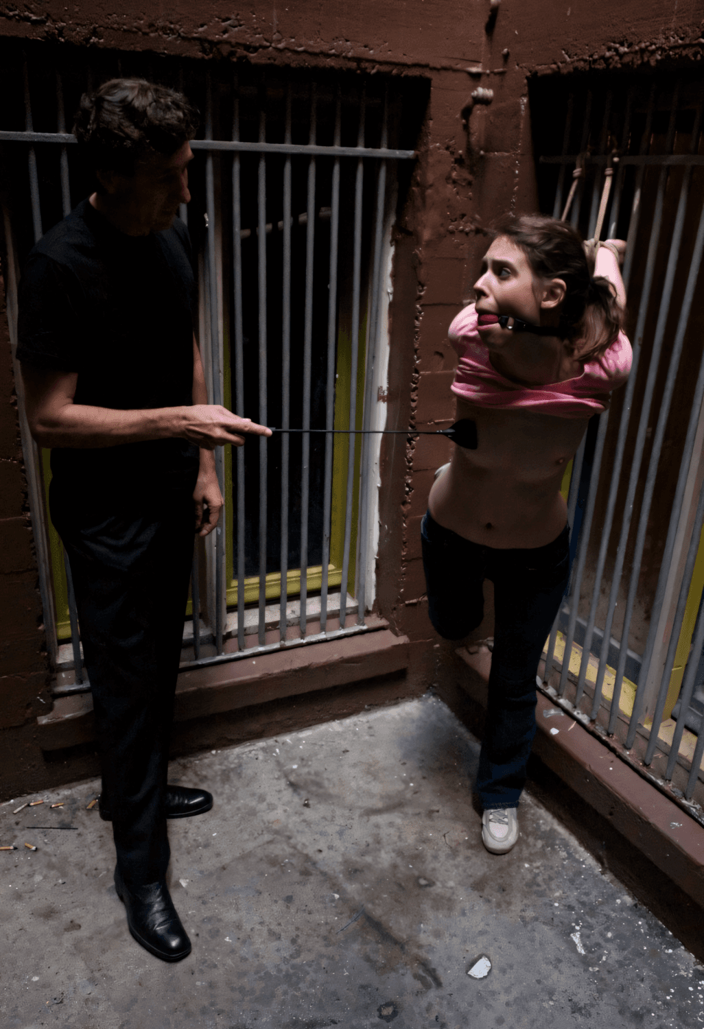 Petite teen Kristine rope bondage