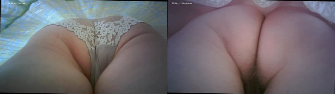 Mature nurse Helen upskirted panty-pantyless