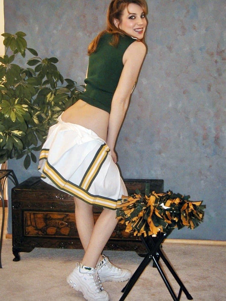 Patti as a cheerleader