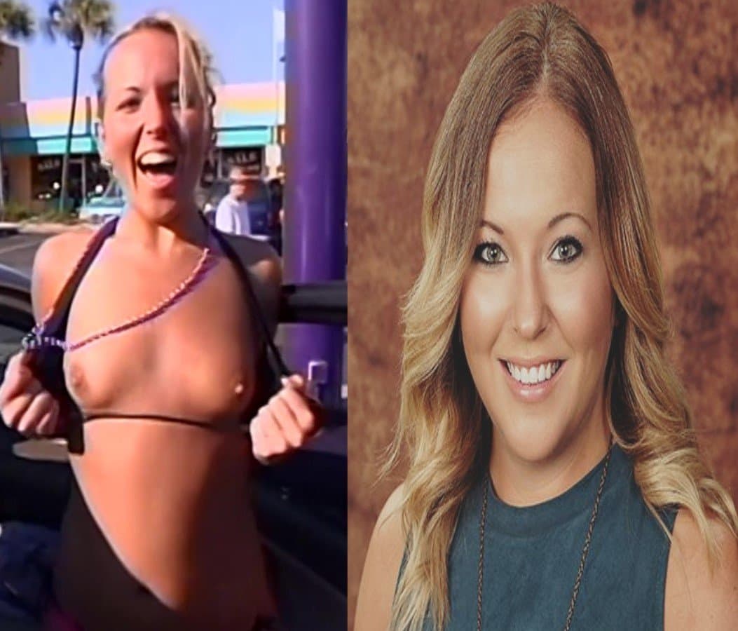 Spring breaker was happy to step out the car to show off her bee stings for G G W but not her trim