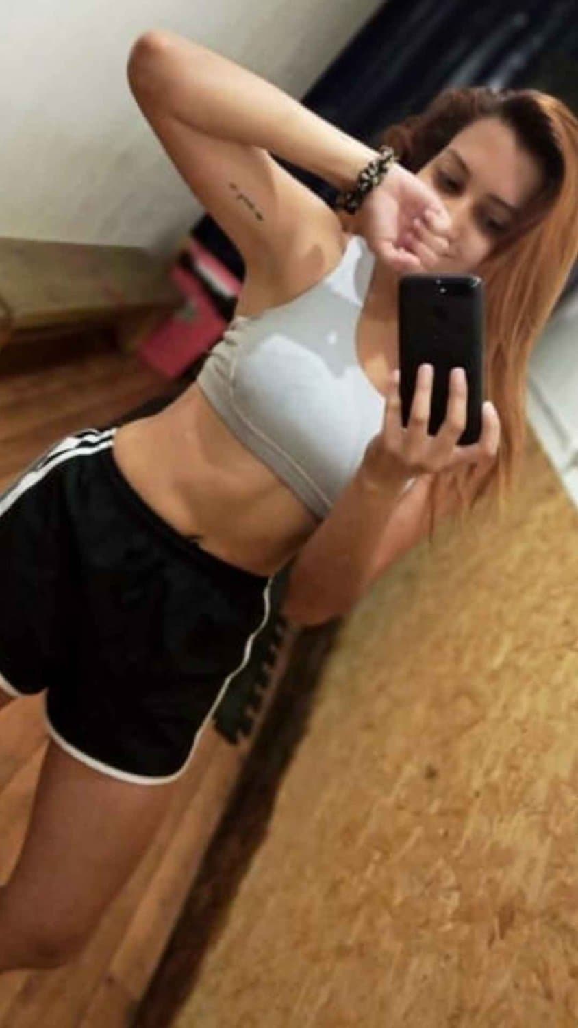 Hot teen big tits belly button