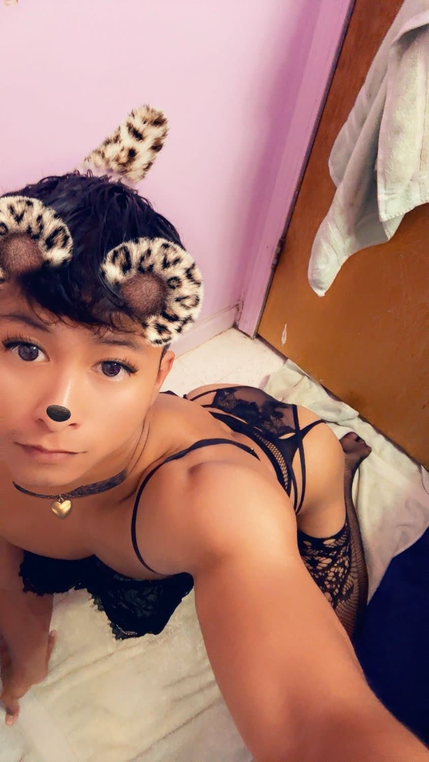 Click to view full size Asian femboy twink in lingerie pt1