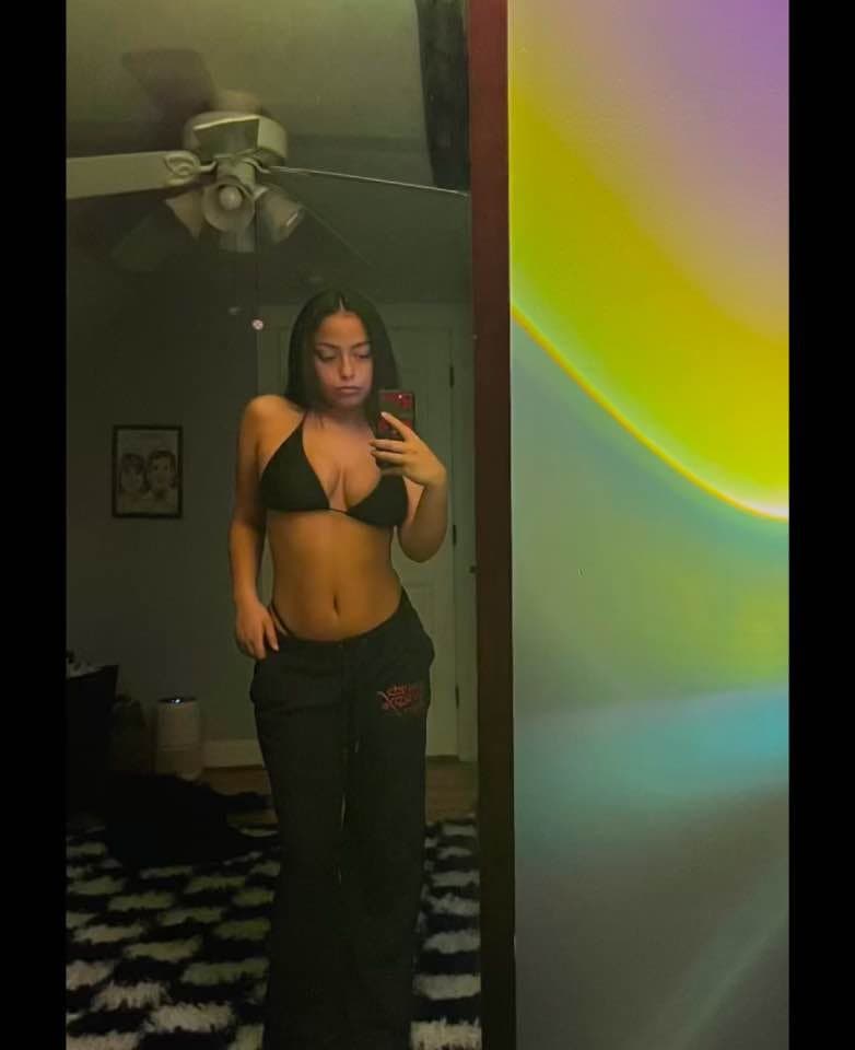 Sedy biracial college teen Monica