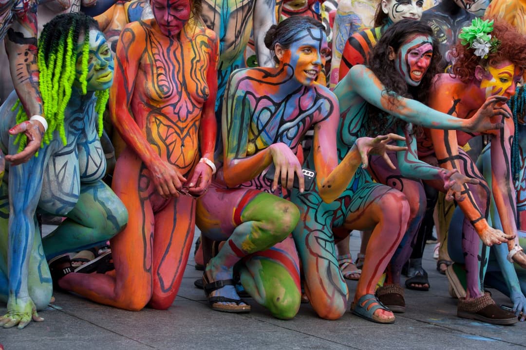 Body painting day in NYC