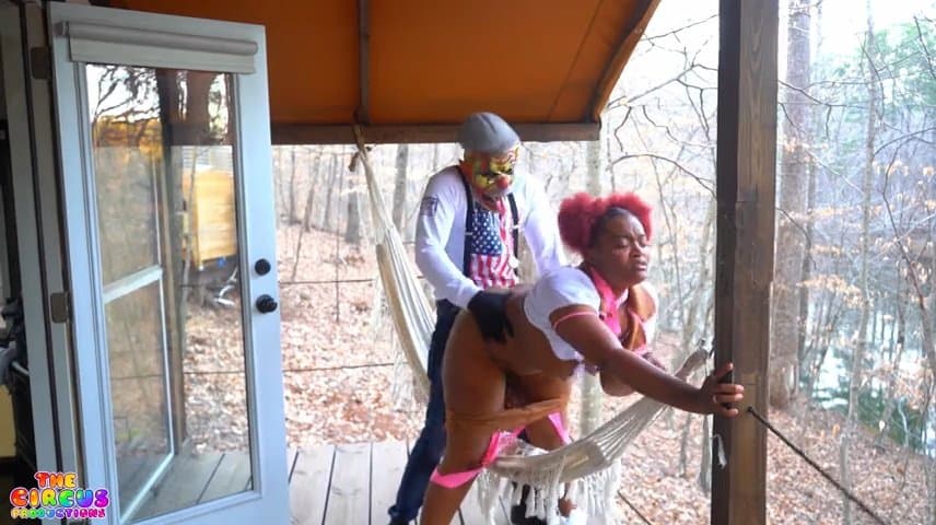 Slutty fat hoes pounded by a Clown ass mf