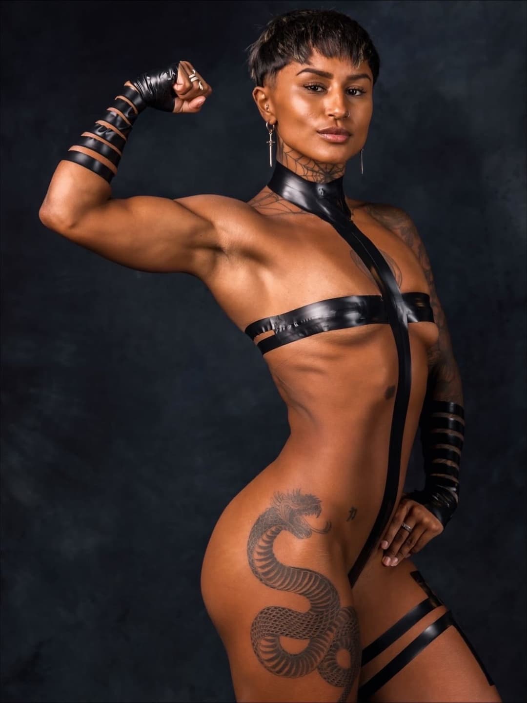 Talise teasing sweaty fitness Model (AI)