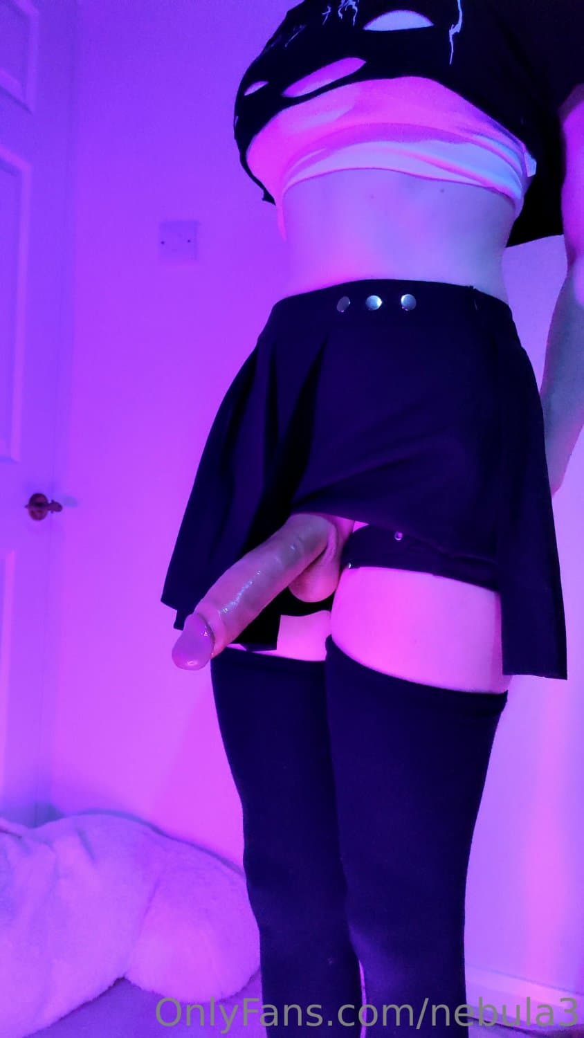 cute horny trans goth girl with massive dick