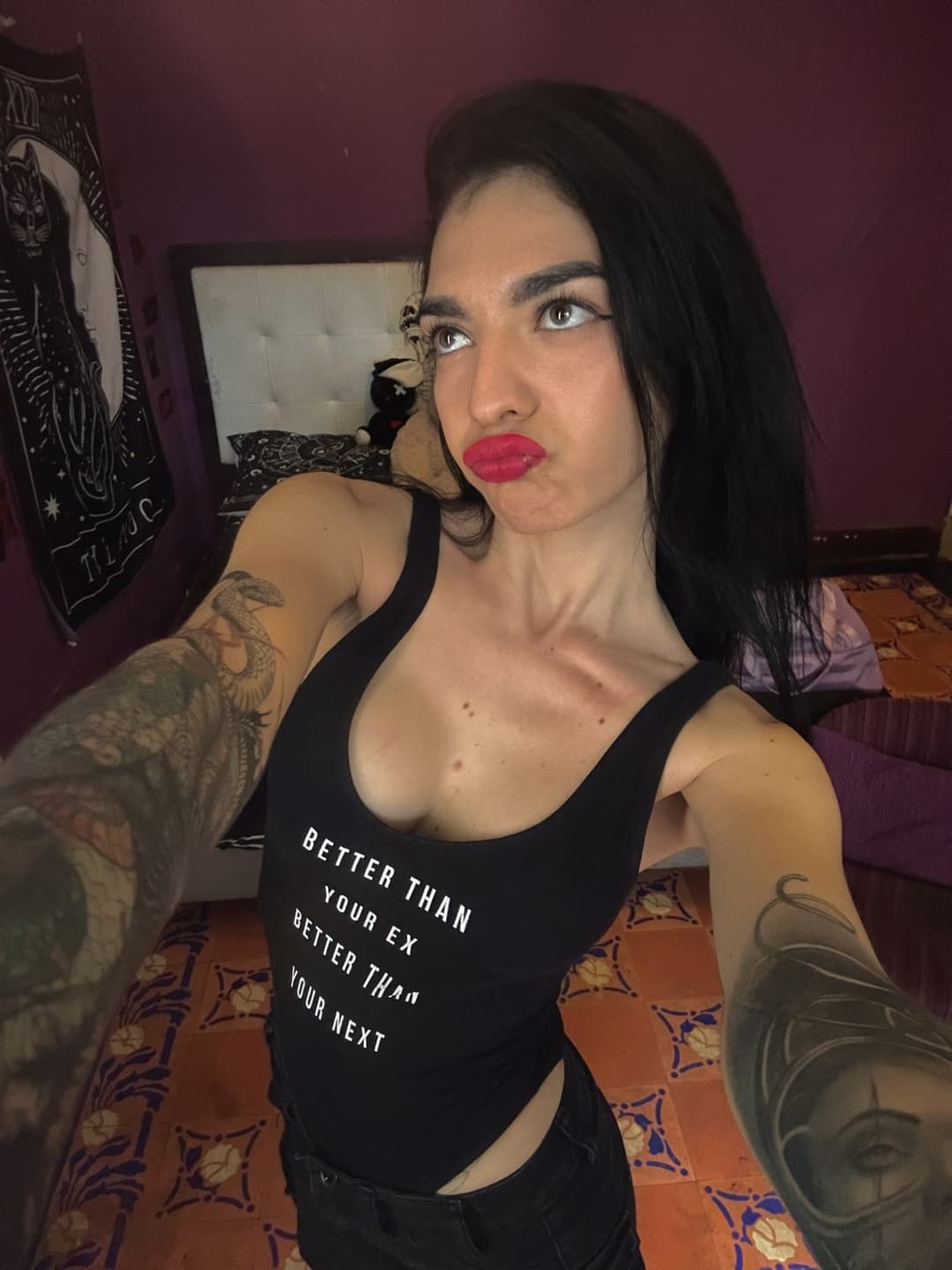 Imagine my lipstick smeared all over you…