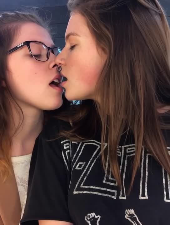 2 Danish Lesbian Girls Kissing Together