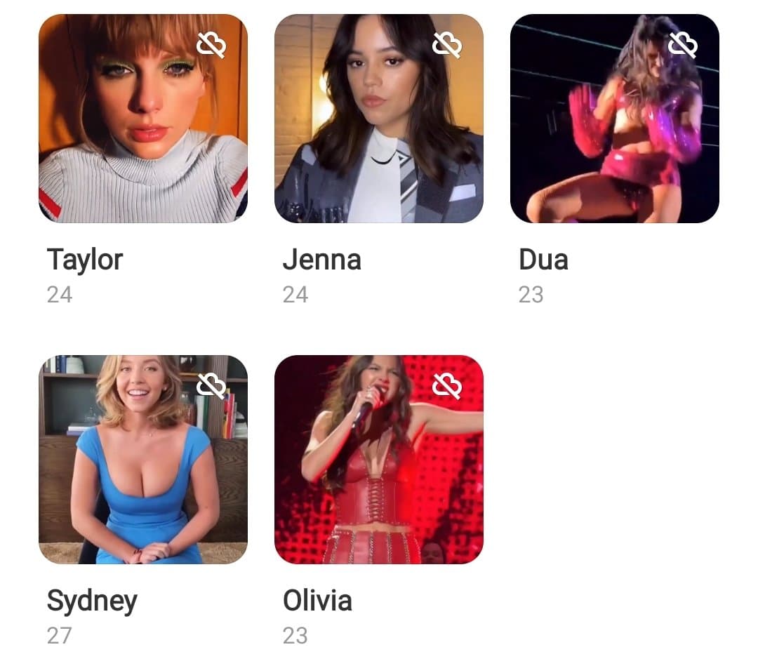 Celebrity Cum Roulette Vol 3 Dua Lipa, O Rodrigo, S Sweeney, J Ortega and T Swift