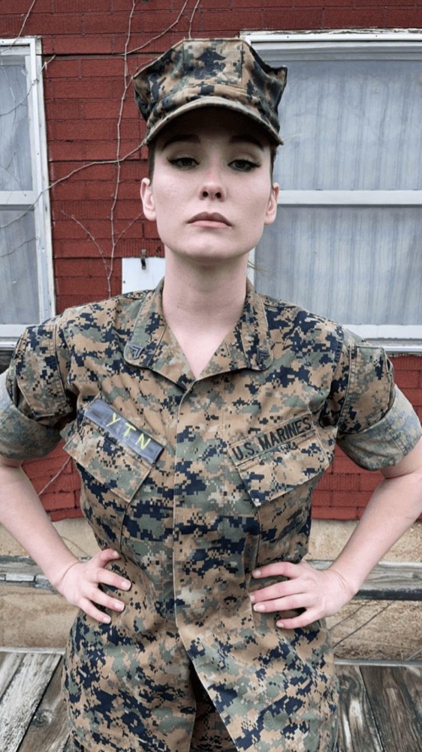 Barracks bunny taking her orders. Doing what the fuck she’s told. Good girl