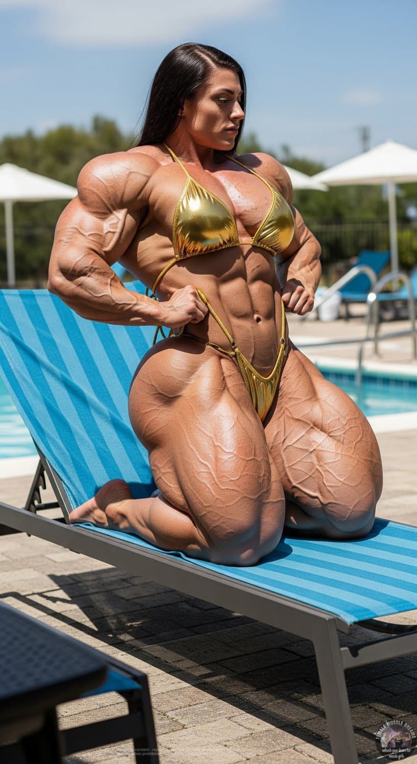 Big, roided muscles are there to be touched and licked