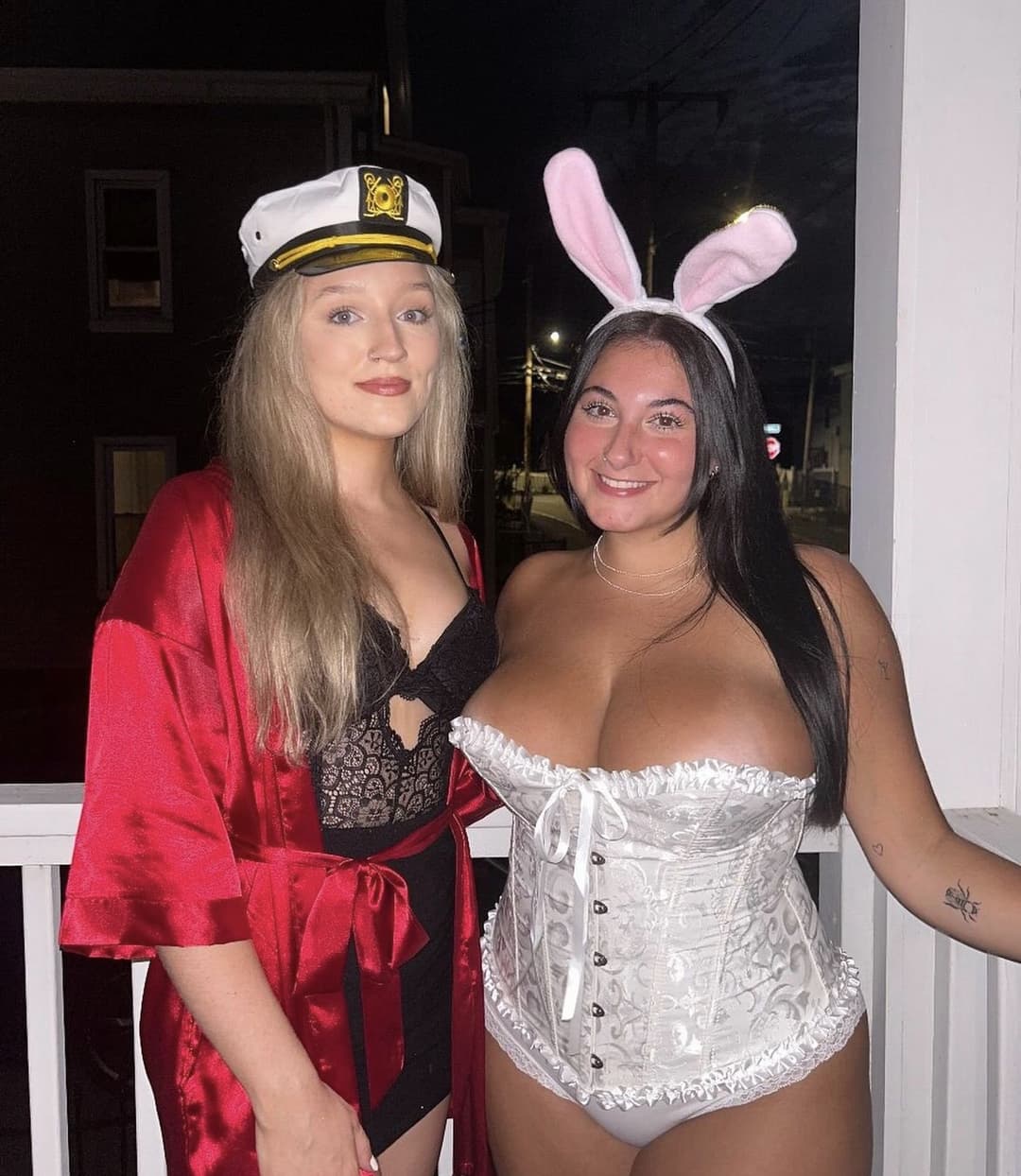 Today’s Halloween whore. Imagine how many loads have been blasted on those milkers