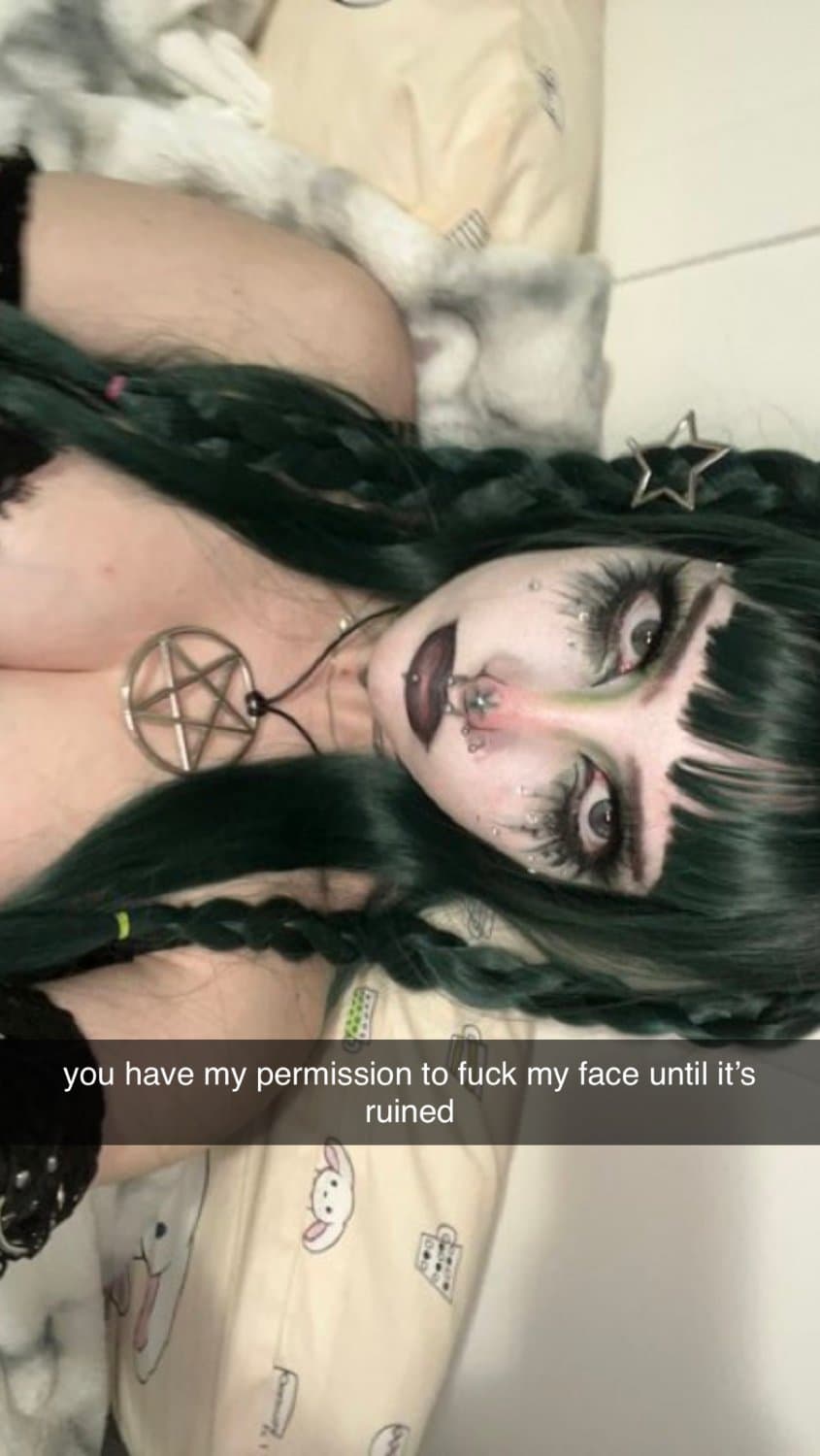 Pale goth teen is a slut for my BWC