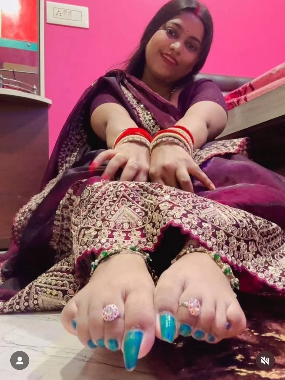 Surprise Cum On Feet Indian Instagram Feet Model Qu33n_N!kk!_M@m (AI Cum On Feet Template)