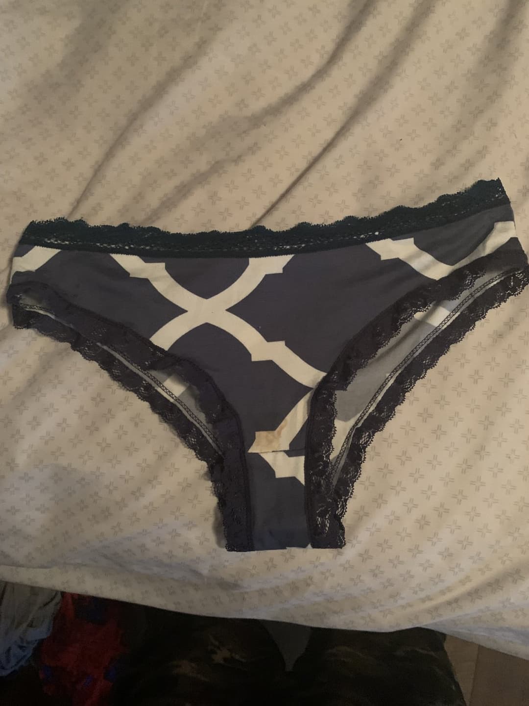 Click to view full size Raiding moms dirty laundry for panties to cum in again