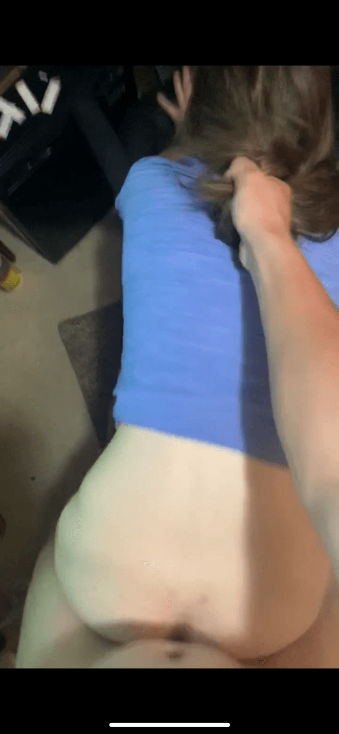 Methed up slut sucks my dick and gets fucked bent over pulling her hair