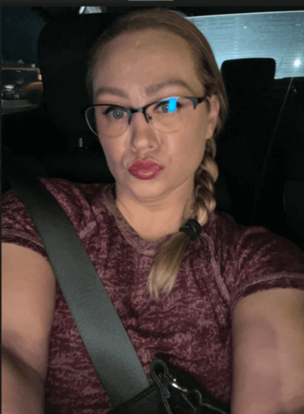 Hot MILF in a sexy black lingerie