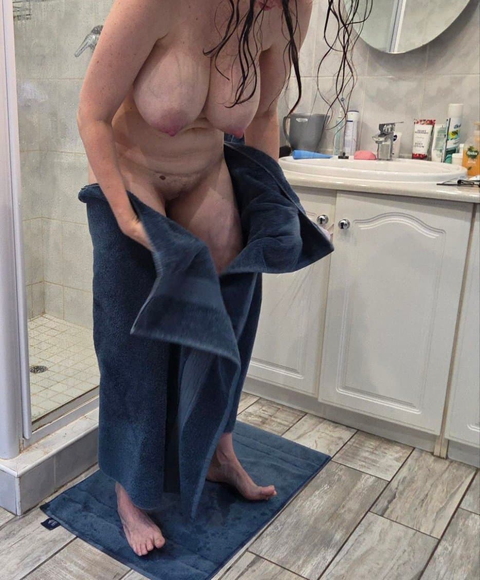 Spy hot wife post shower voyeur
