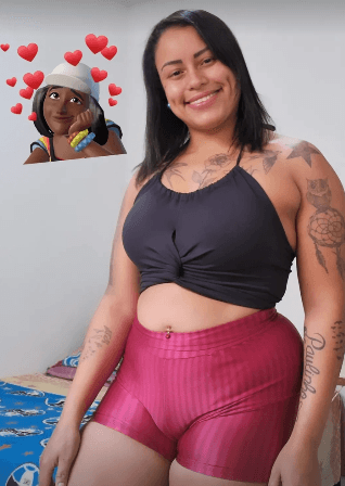 Morena bucetuda, exibe o capô de fusca | Thick Latina, thick pussy cameltoe