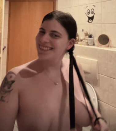 just a horny girl alone in the shower without her daddy