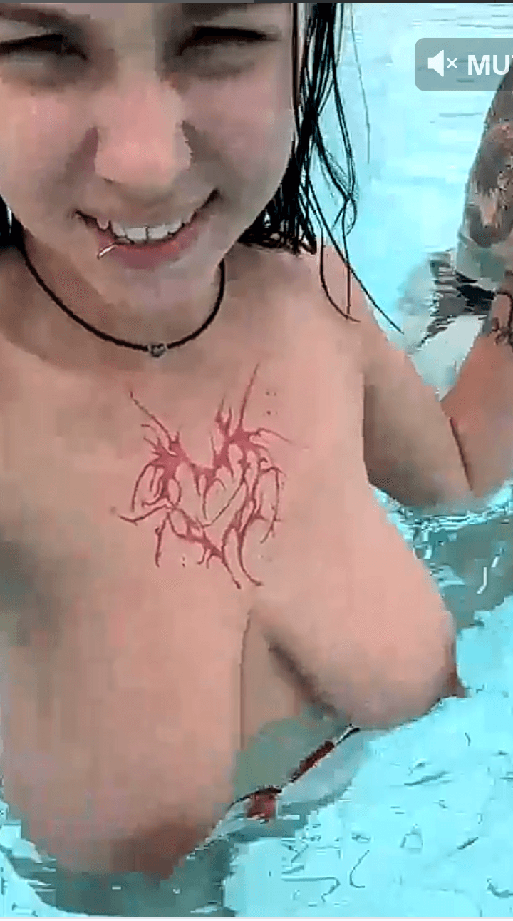 Huge Russian tits swimming pool