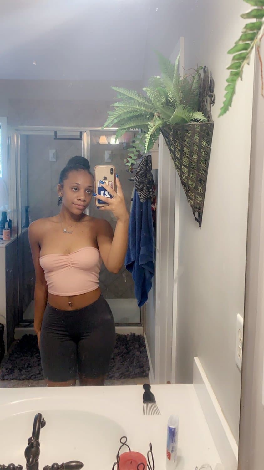 Sexy casual ebony babe mya