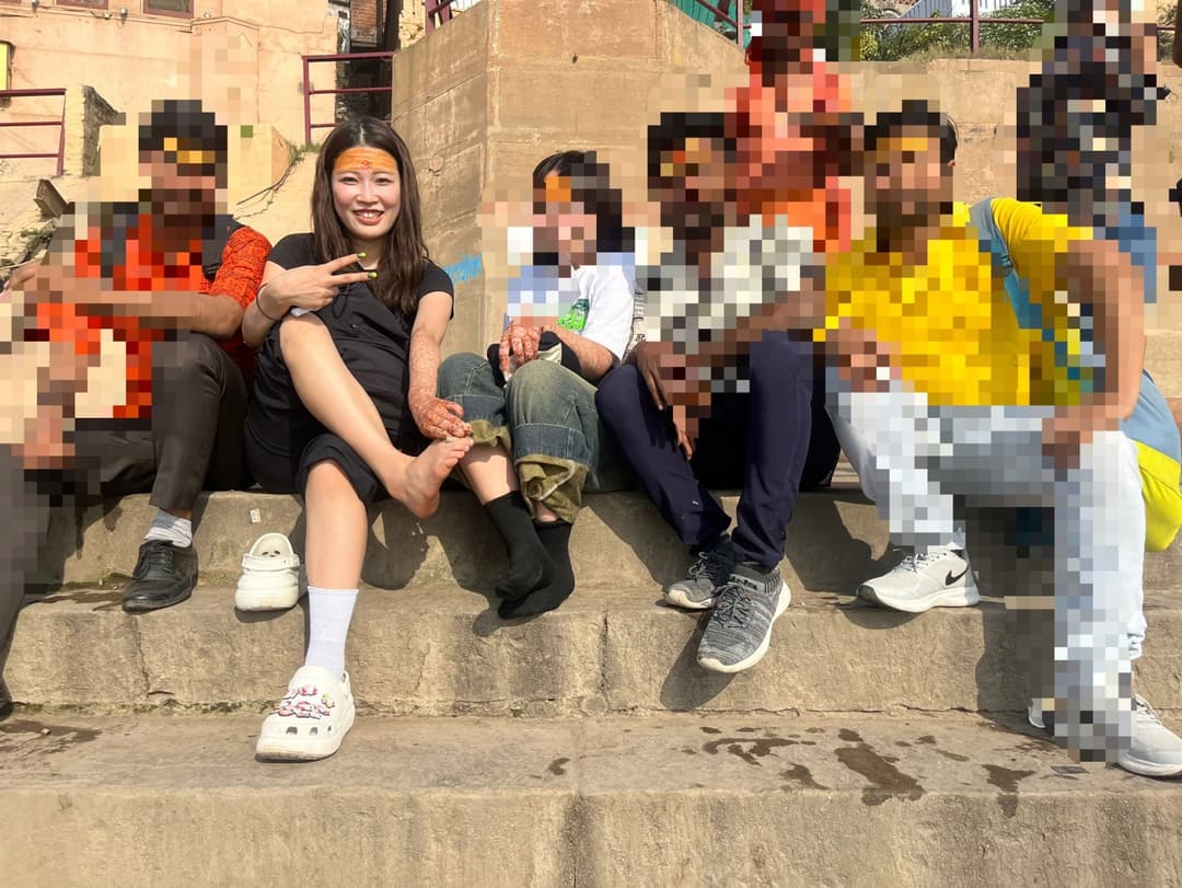 Japanese girl Nana shows Feet and Soles and becomes Slut in India staying in Australia now