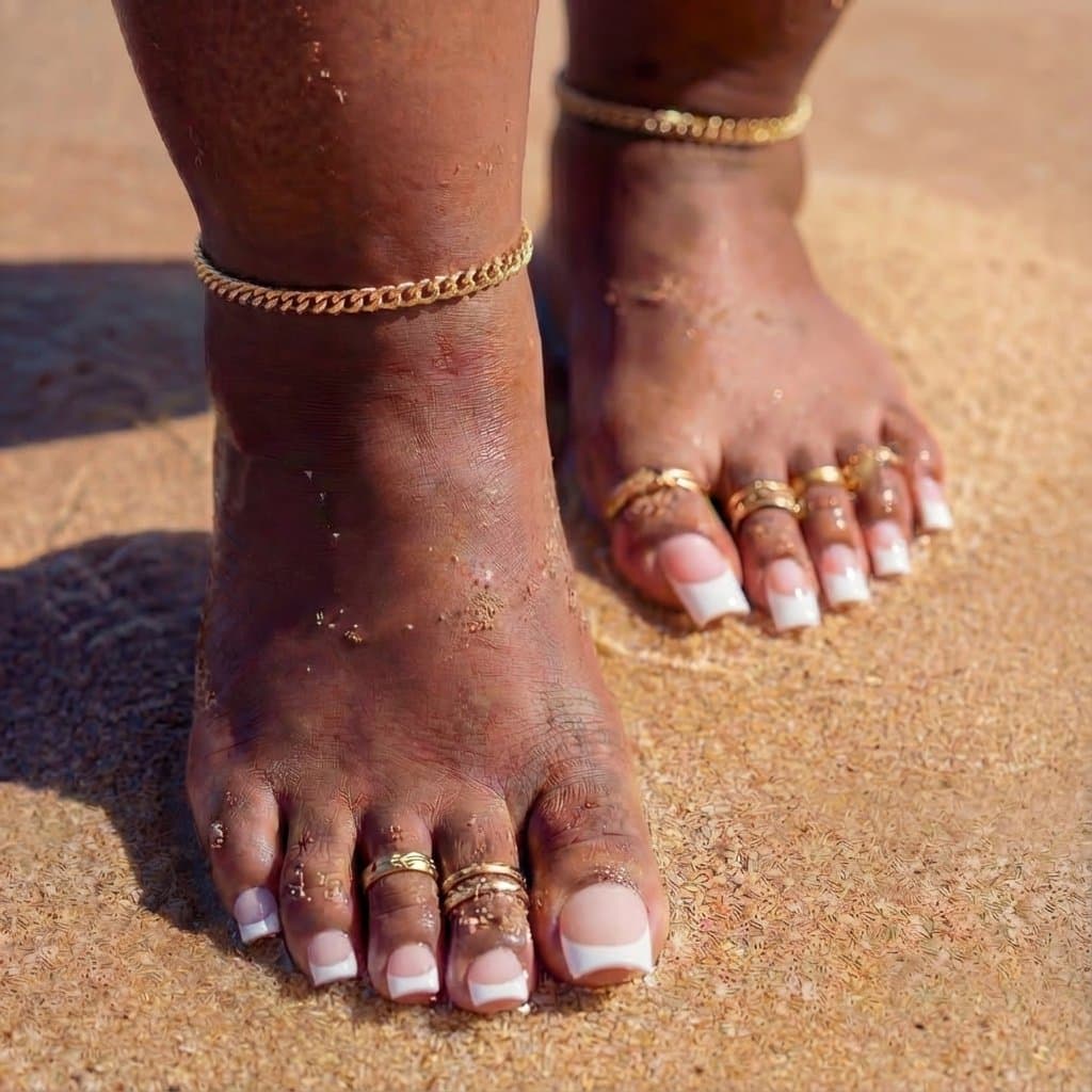 Feet ebony long nails xxx