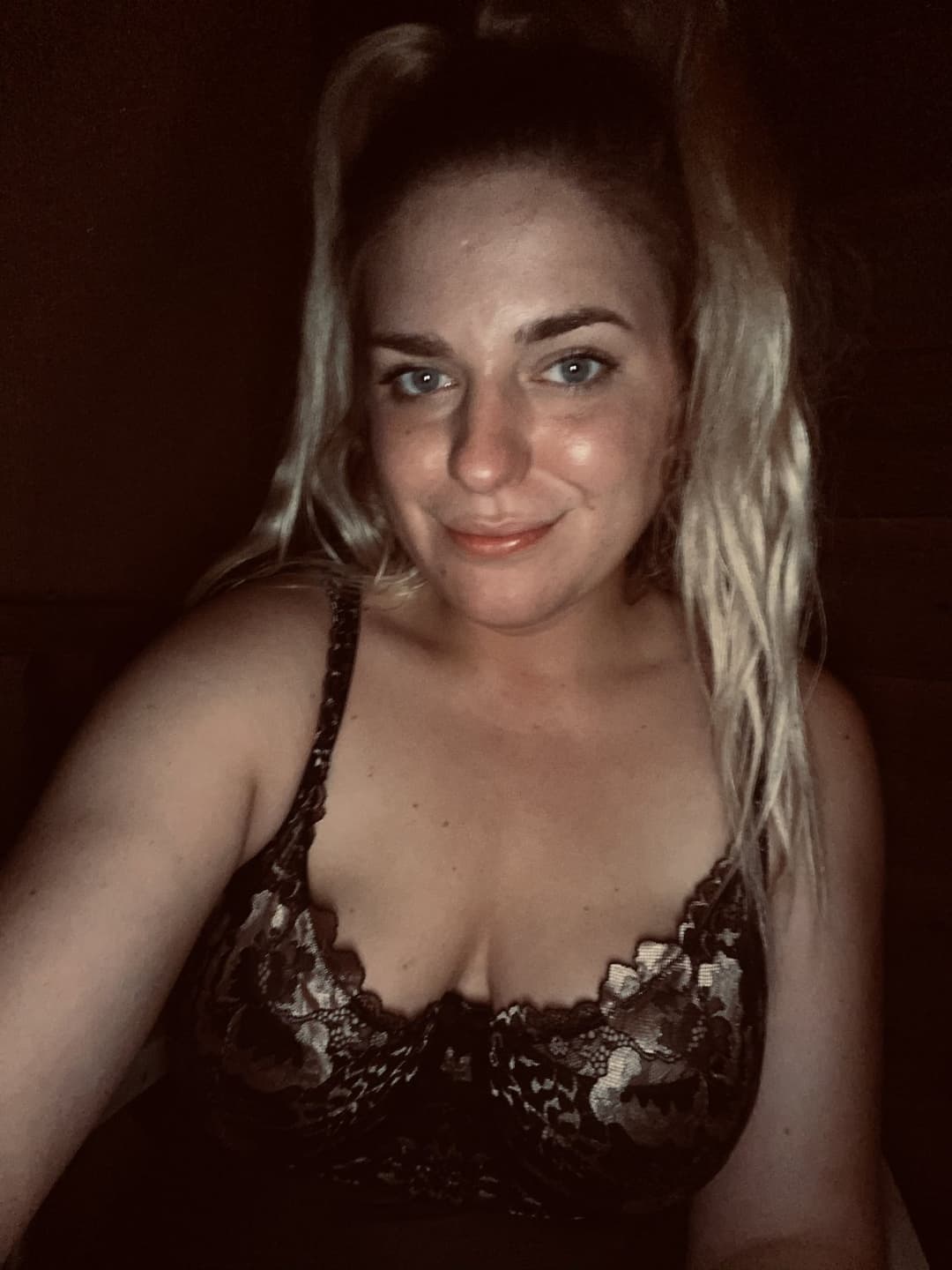 Click to view full size Wife in nighty showing tits