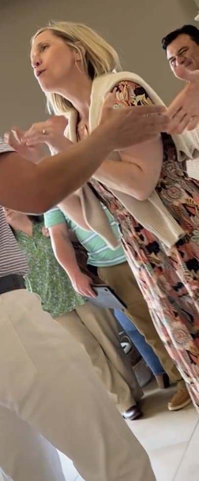 Brandy, surrounded by men….as it should be!