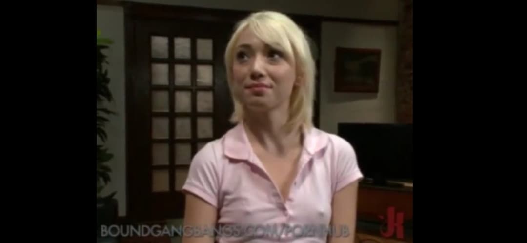 Teen babysitter caught tied to bed and fucked by 5 older men