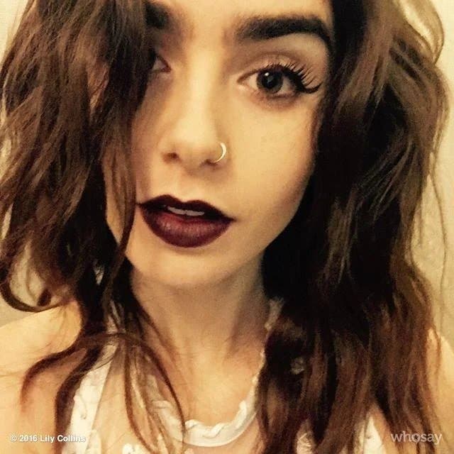 Lily Collins dirty look . Darth Lily makes me throb?