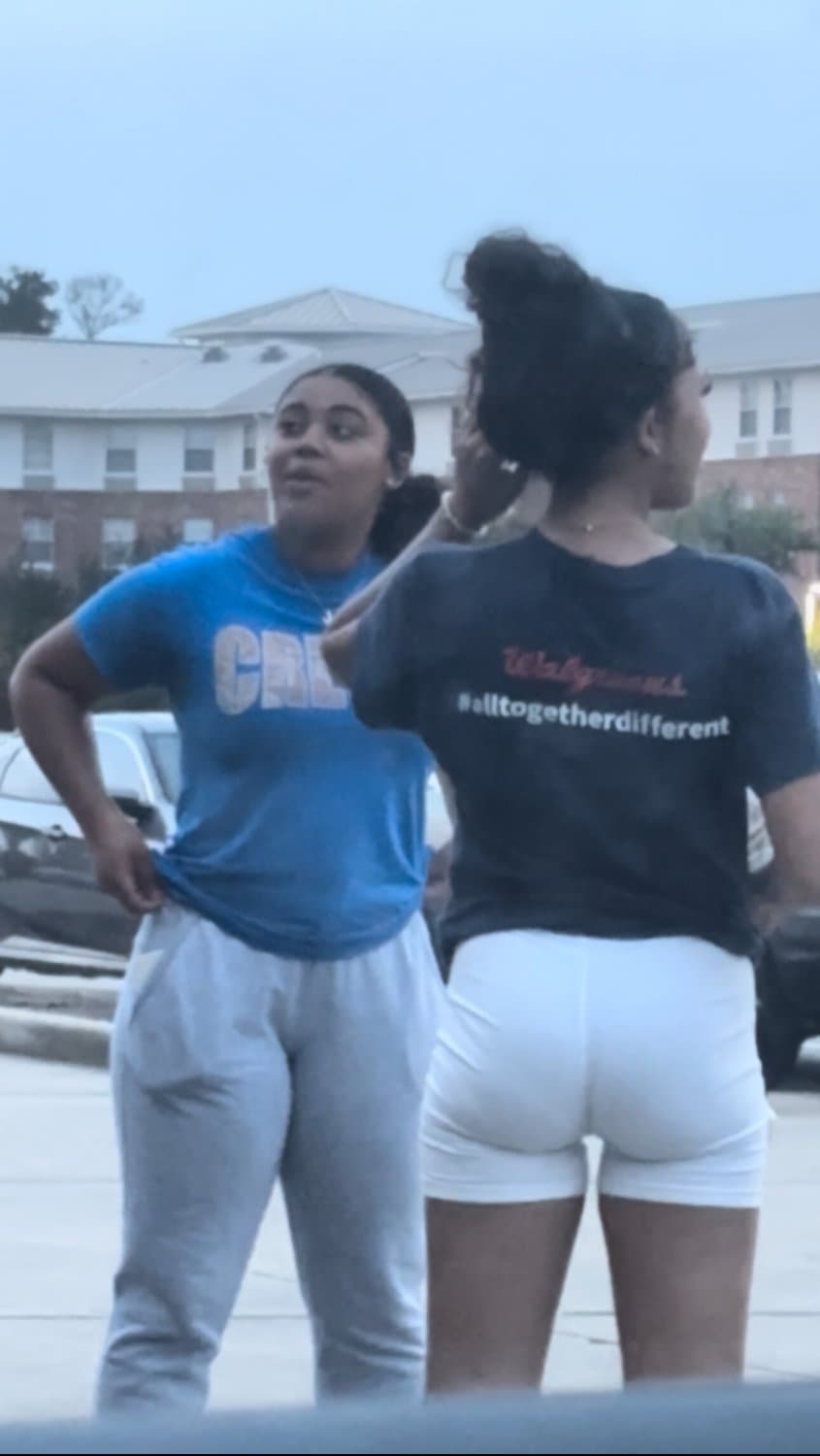 candid cute petite college lightskin little bubble booty in tight white shorts