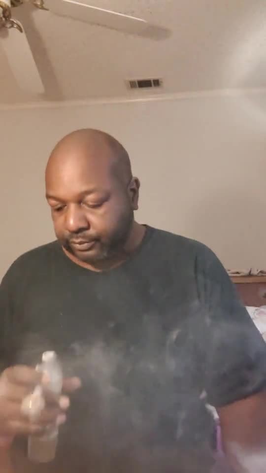 Blowing Clouds with an old neighborhood friend giving me that Jaw Bone Action