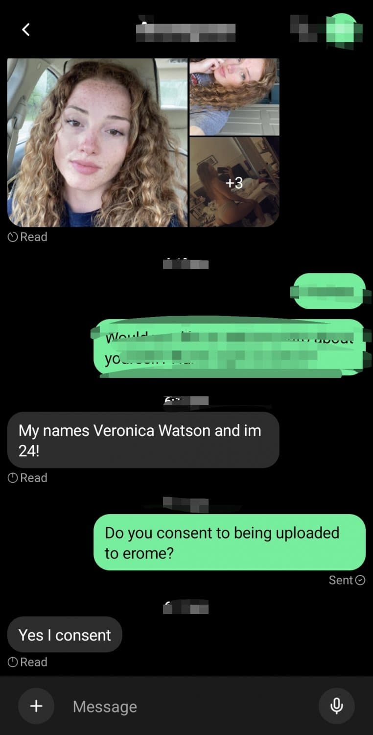 Veronica Watson 24, has requested to be uploaded.