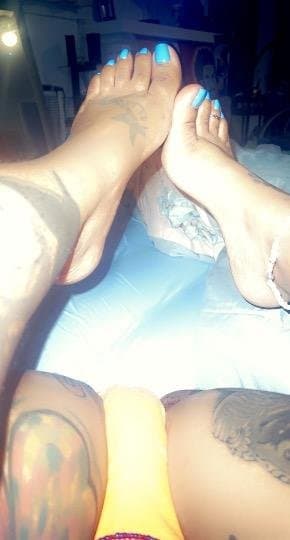 Mature ebony cougar pussy imprint panties milf mom pretty toes and feet tatted up FOUND IN HER PHONE