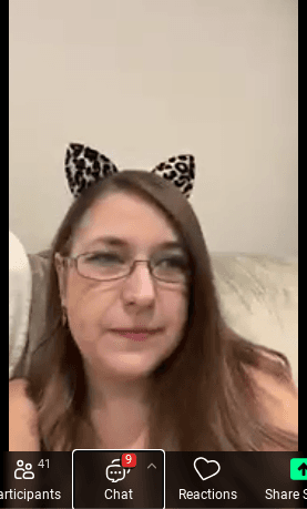 Kitty Kat with ears nerdy vaping slut