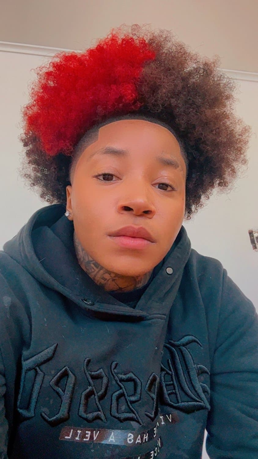 Black tomboy Ebony dyke stud Hoodrxch P3