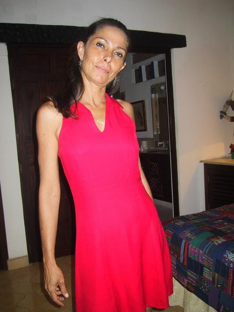 Mature Latina is shared with a younger man