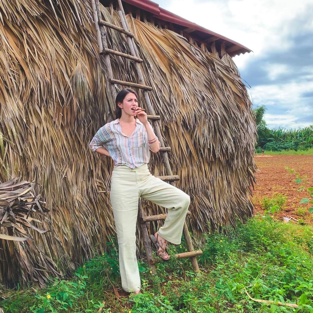 sexy exotic tour guide masturbating