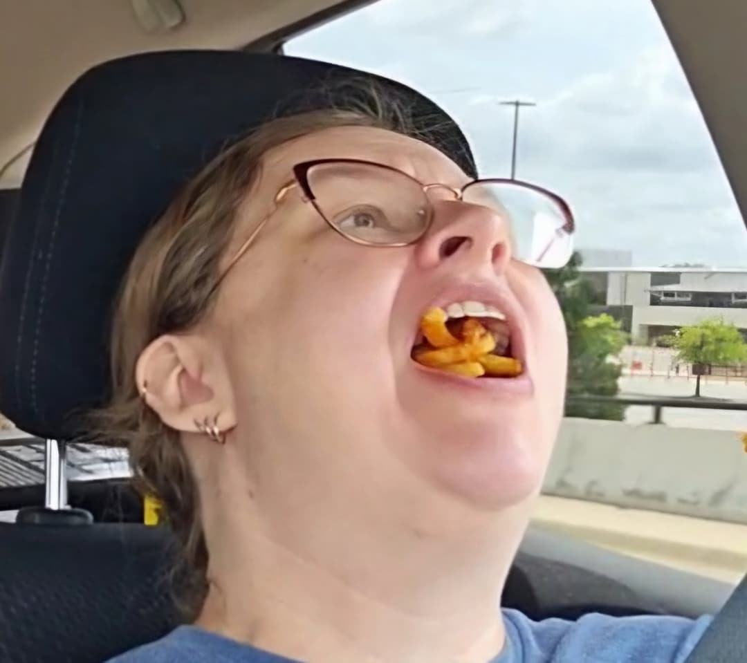 Click to view full size Fat Pig Amber Stuffing her fat face