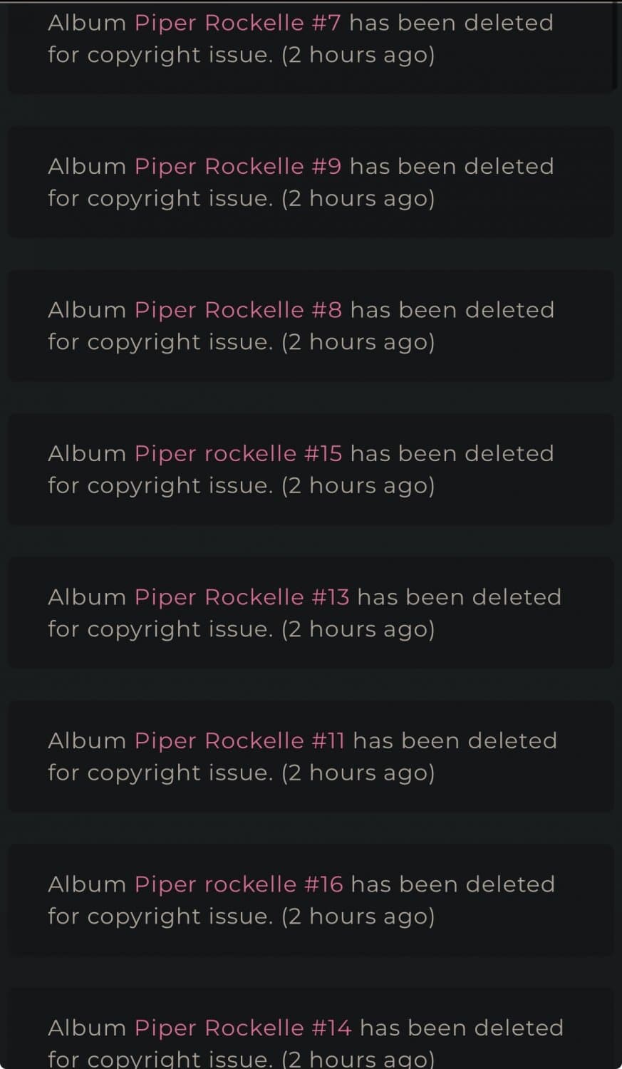 All of my pipe posts have been taken down