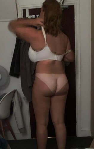 My curvy slut wife, and her tanlines