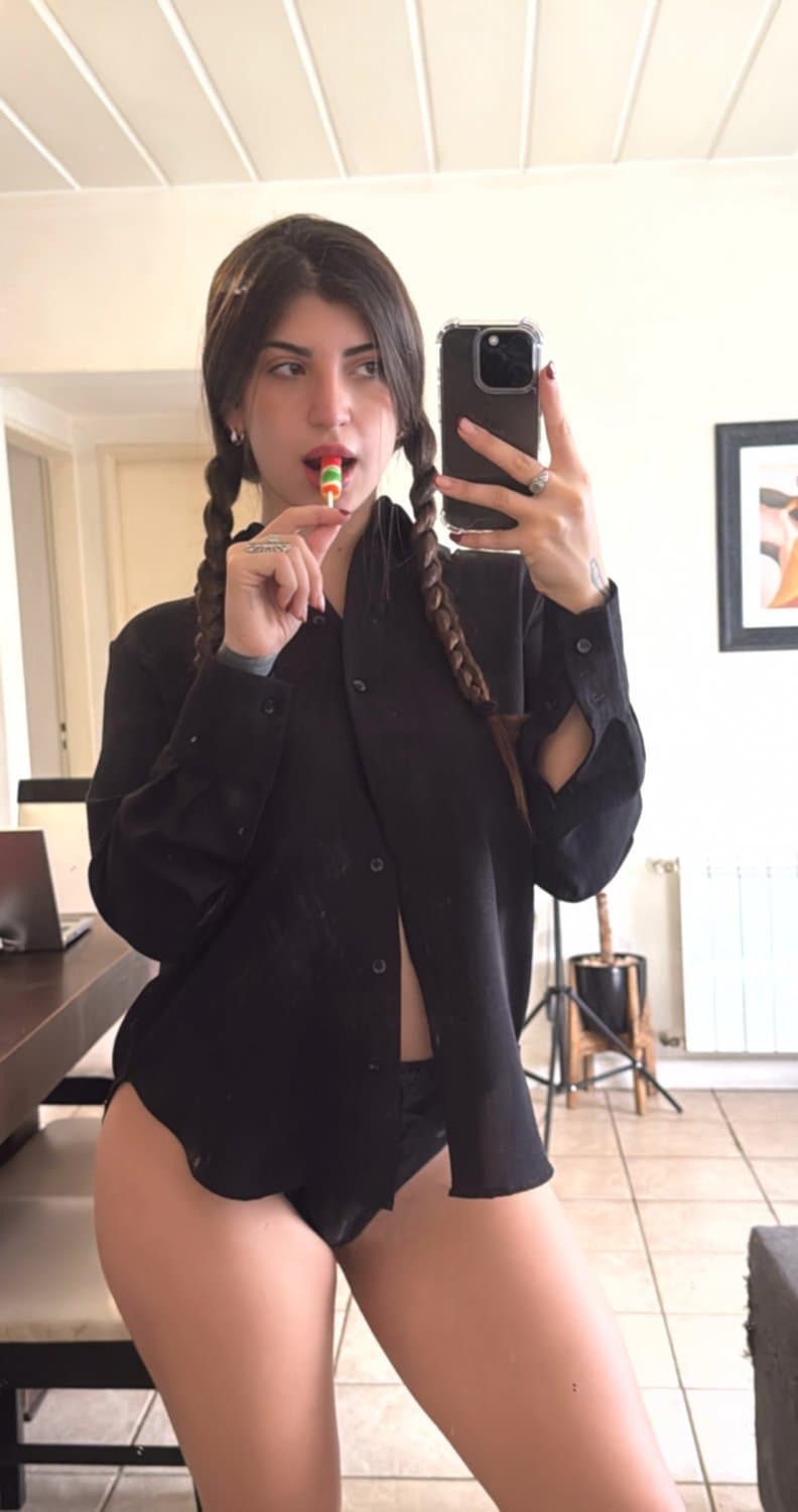 I think about replacing this lollipop with your cock