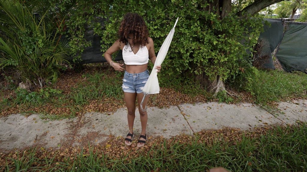 Cute sexy Latina petite with a bubble butt and big tits fucked in a mini bus